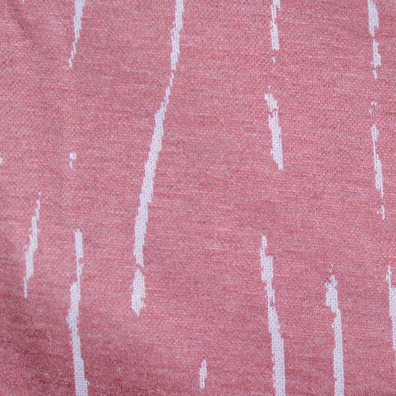 White Vertical-Dash Jacquard, Poly-Viscose