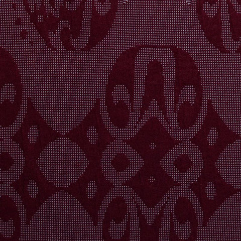 Burgundy Tone-on-Tone Jacquard, Poly-Viscose