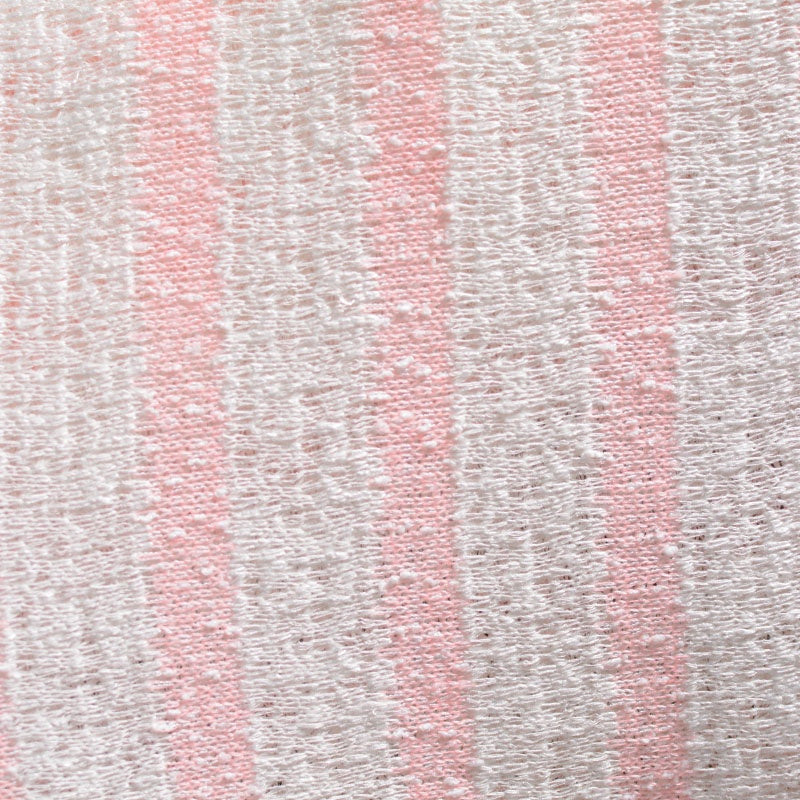 Pink Vertical-Stripe Jacquard, Viscose-Poly