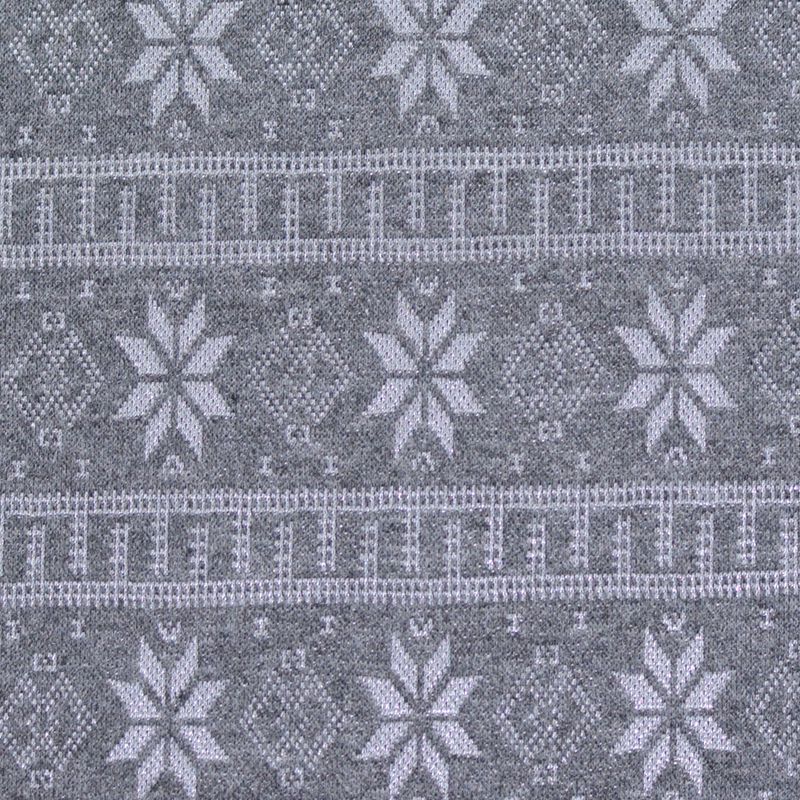 Light Grey Geometric Jacquard, Poly-Viscose