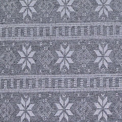 Light Grey Geometric Jacquard, Poly-Viscose