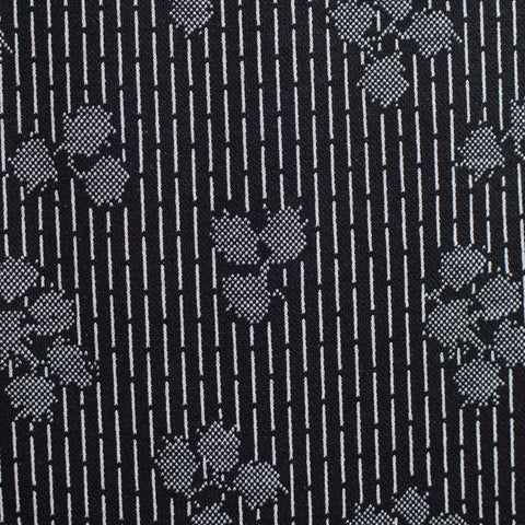 Black Lines Jacquard, Poly-Viscose