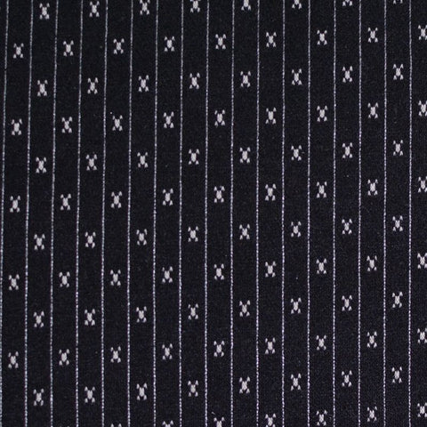 White Vertical-Line Jacquard, Poly-Viscose