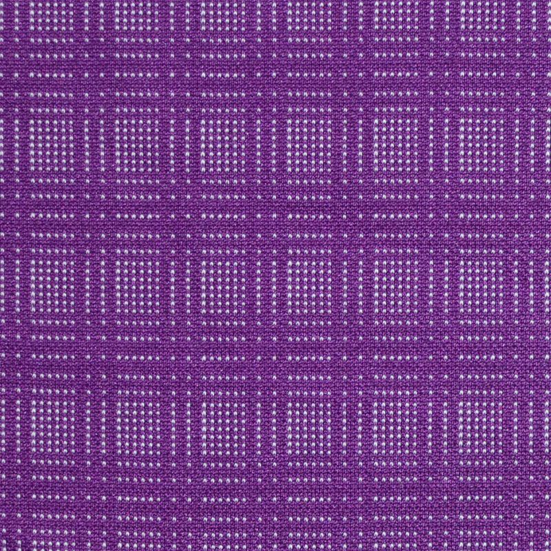 Purple Squares Jacquard, Poly-Viscose