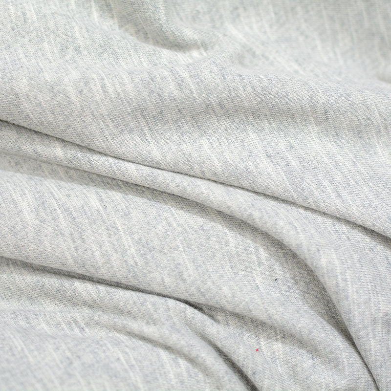 Light Grey Marl French Terry, Cotton, 238 gsm