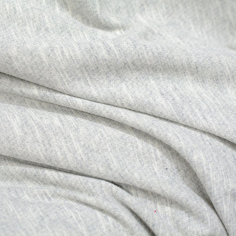 Light Grey Marl French Terry, Cotton, 238 gsm