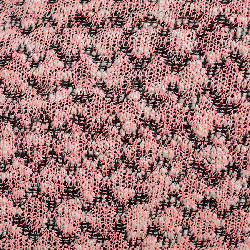 Jacquard Cotton Polyester Interlock Knit Fabric, 253 gsm, 158 cm — Pink