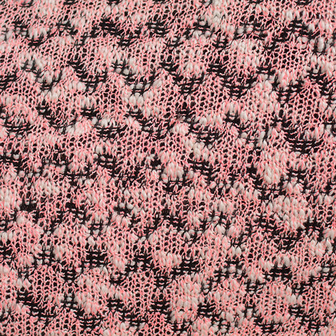 Jacquard Cotton Polyester Interlock Knit Fabric, 253 gsm, 158 cm — Pink