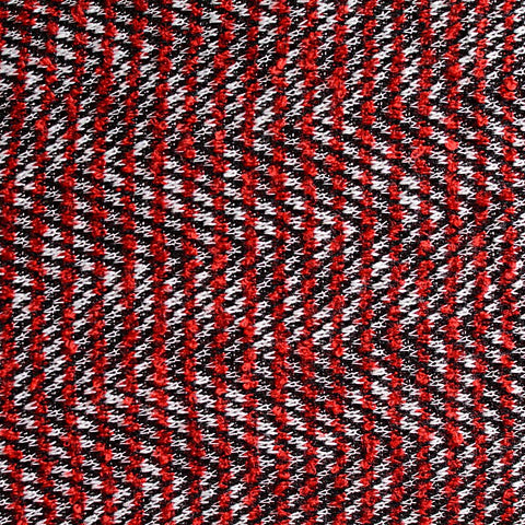 Red Zigzag Chunky Knit, Acrylic-Poly