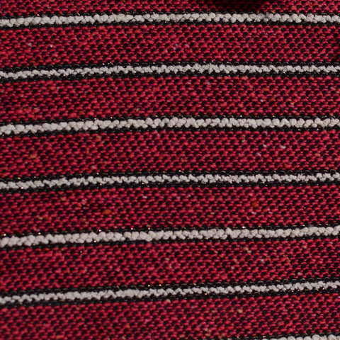 Red Horizontal-Stripe Chunky Knit, 200 gsm