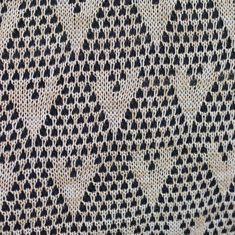 Grey Geometric Chunky Knit, Acrylic-Metallic