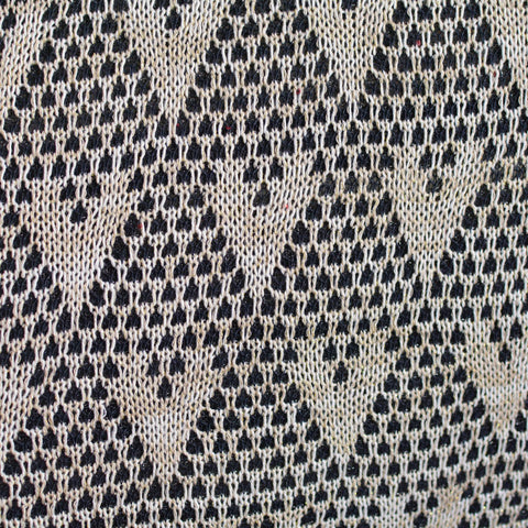 Grey Geometric Chunky Knit, Acrylic-Metallic