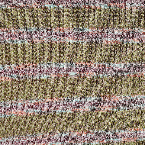 Purple Horizontal-Stripe Rib Knit, Cotton