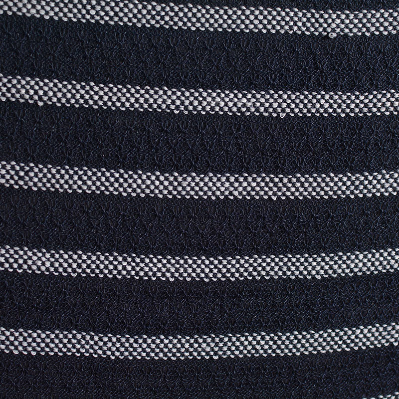 Navy Horizontal-Stripe Knit, Polyester, 162 gsm