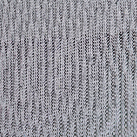 Light Grey Marl Rib Knit, Polyester, 270 gsm