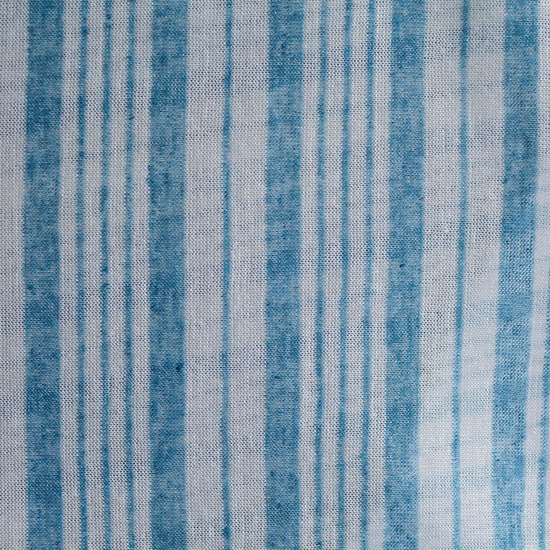 Blue Vertical-Stripe Chunky Knit, Viscose