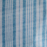 Blue Vertical-Stripe Chunky Knit, Viscose