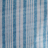 Blue Vertical-Stripe Chunky Knit, Viscose — texture