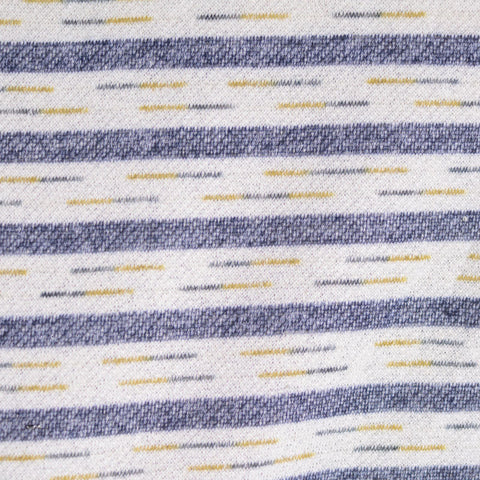 Blue Stripes French Terry, Poly-Cotton
