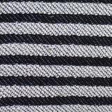 Black Horizontal-Stripe Chunky Knit, Cotton-Poly