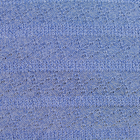 Blue Horizontal-Band Chunky Knit, Polyester