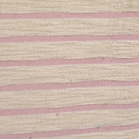 Pink Horizontal-Stripe French Terry, Cotton, 303 gsm