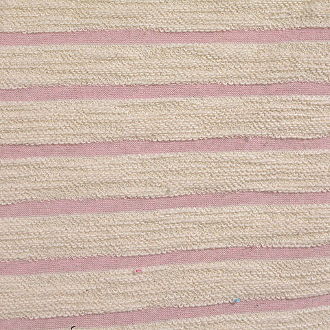 Pink Horizontal-Stripe French Terry, Cotton, 303 gsm