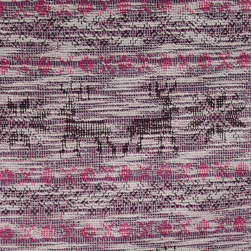 Purple Floral Jacquard, Poly-Cotton, 220 gsm, 160 cm