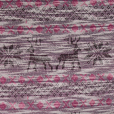 Purple Floral Jacquard, Poly-Cotton, 220 gsm, 160 cm