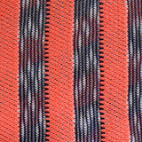 Coral Vertical-Stripe Chunky Knit, Polyester — texture