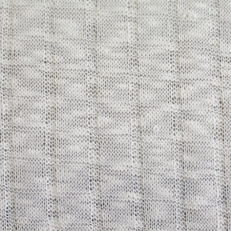 White Grid Jacquard, Polyester, 367 gsm