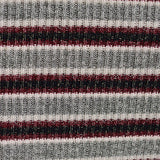 Grey Horizontal-Stripe Rib Knit, Poly-Viscose — texture