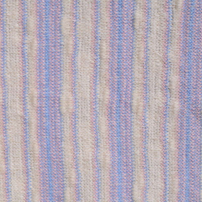 Cream Vertical-Stripe Knit, Spandex-Poly