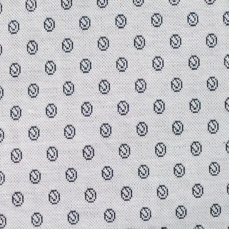 Dark Grey Circles Interlock Knit, Viscose