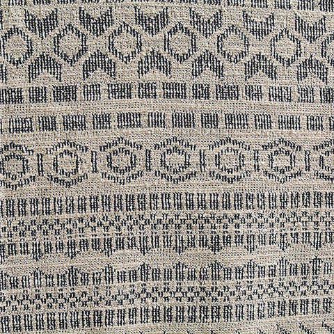 Light Beige Bands Chunky Knit, Poly-Cotton