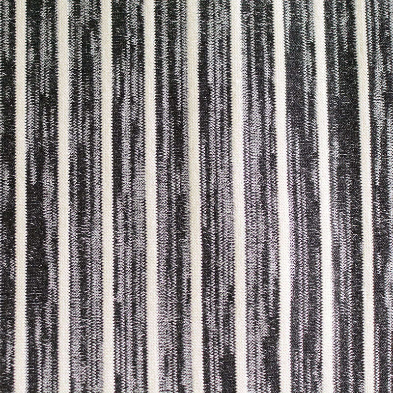 White Vertical-Stripe Chunky Knit, Spandex-Poly
