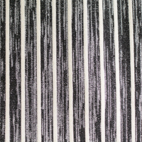 White Vertical-Stripe Chunky Knit, Spandex-Poly