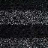 Black Horizontal-Stripe Chunky Knit, Poly-Acrylic