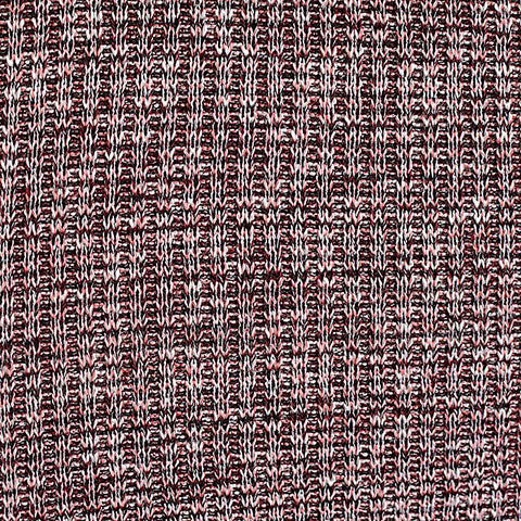 Burgundy Heather Rib Knit, Poly-Viscose
