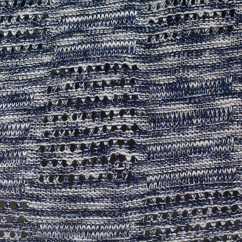 Navy Openwork Chunky Knit, Poly-Viscose