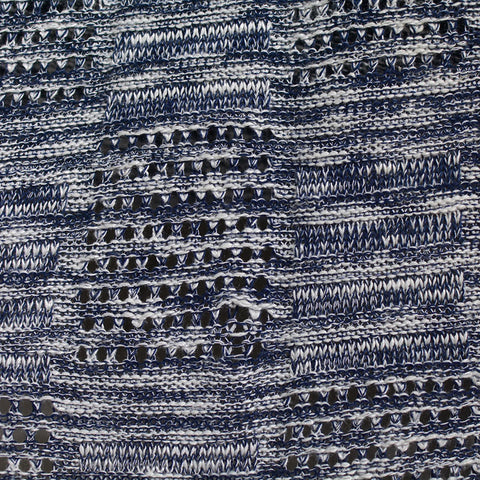 Navy Openwork Chunky Knit, Poly-Viscose