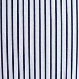 Navy Vertical-Stripe Jersey Knit, Poly-Viscose — texture