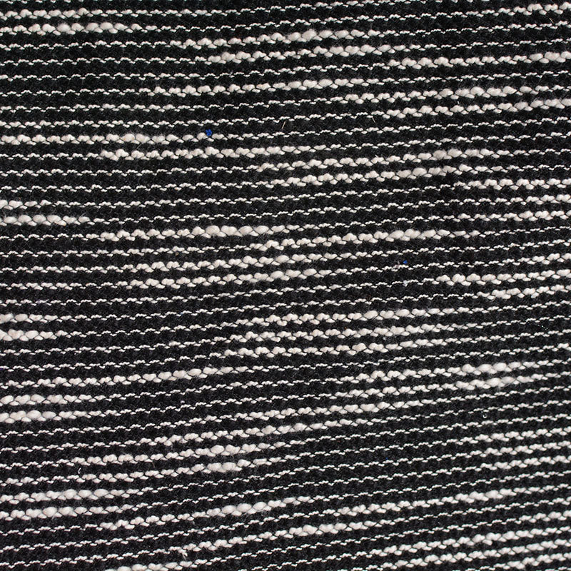 White Horizontal-Stripe Chunky Knit, Cotton-Poly