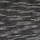 White Horizontal-Stripe Chunky Knit, Cotton-Poly