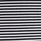 Black Horizontal-Stripe Rib Knit, Cotton