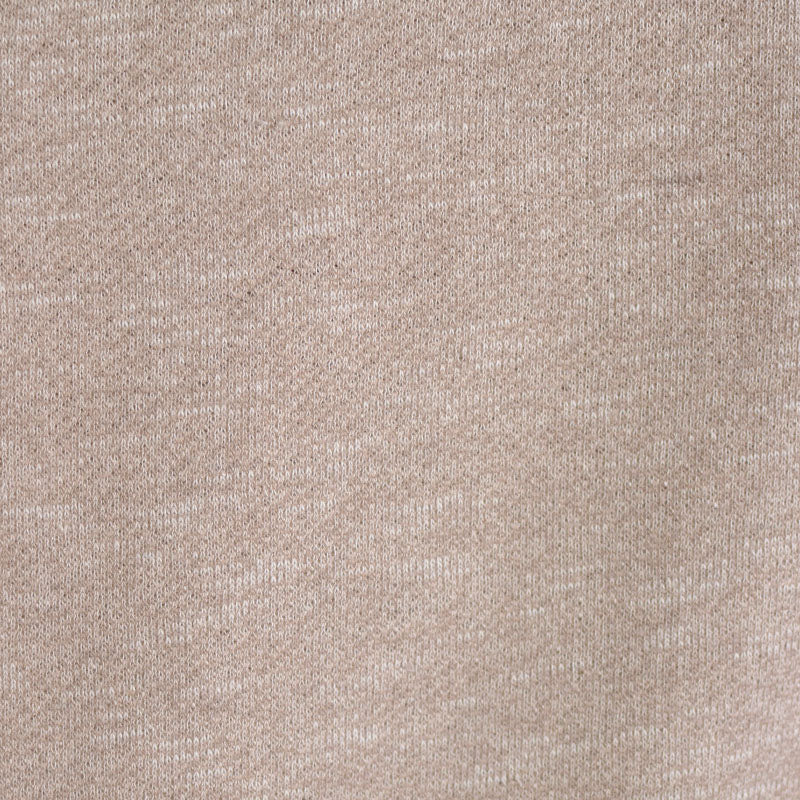 Light Beige Marl French Terry, Poly-Cotton, 255 gsm
