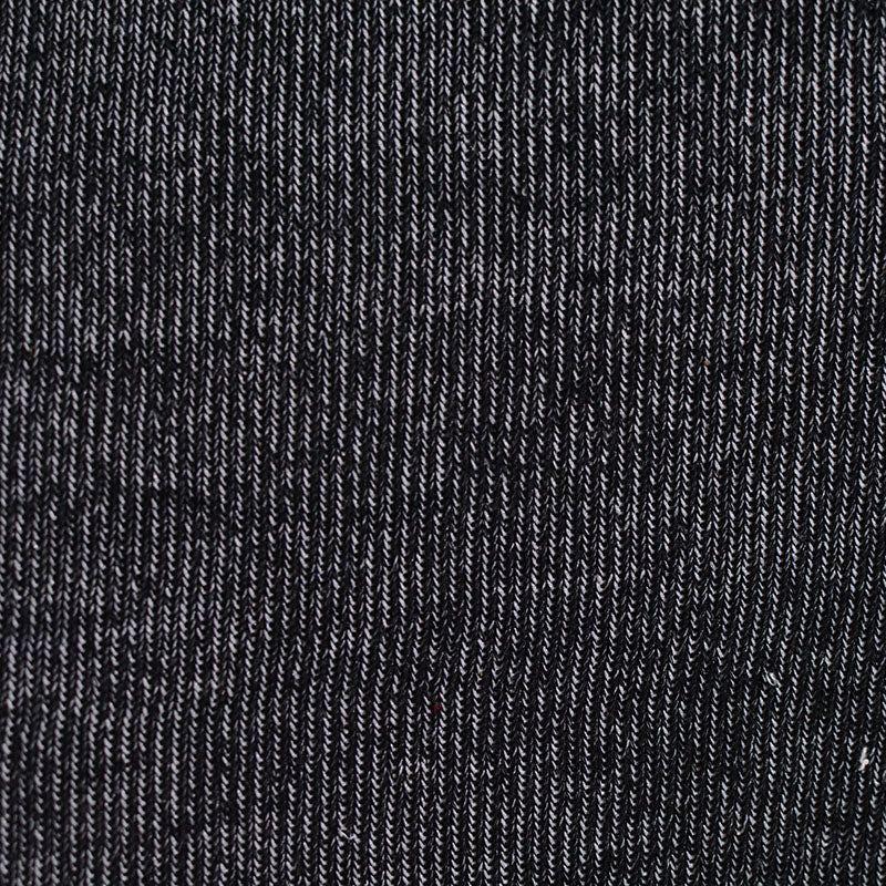 Black Vertical-Stripe Chunky Knit, Poly-Viscose, 193 gsm