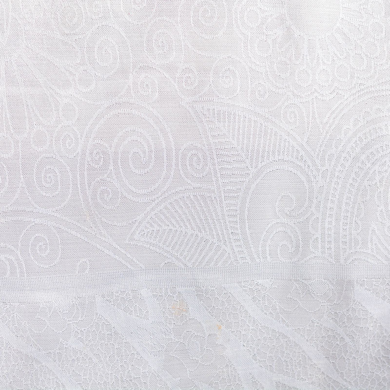 White Leaf Jacquard, Polyester, 125 gsm