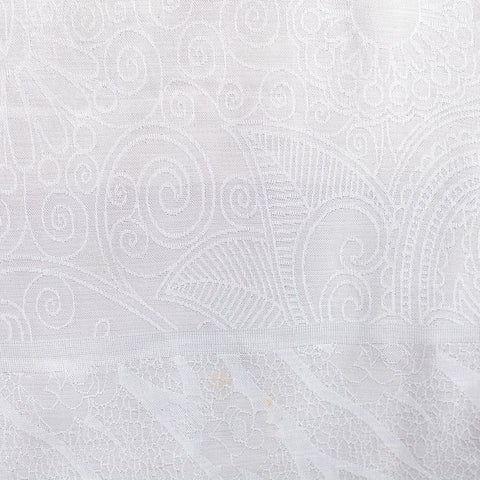 White Leaf Jacquard, Polyester, 125 gsm