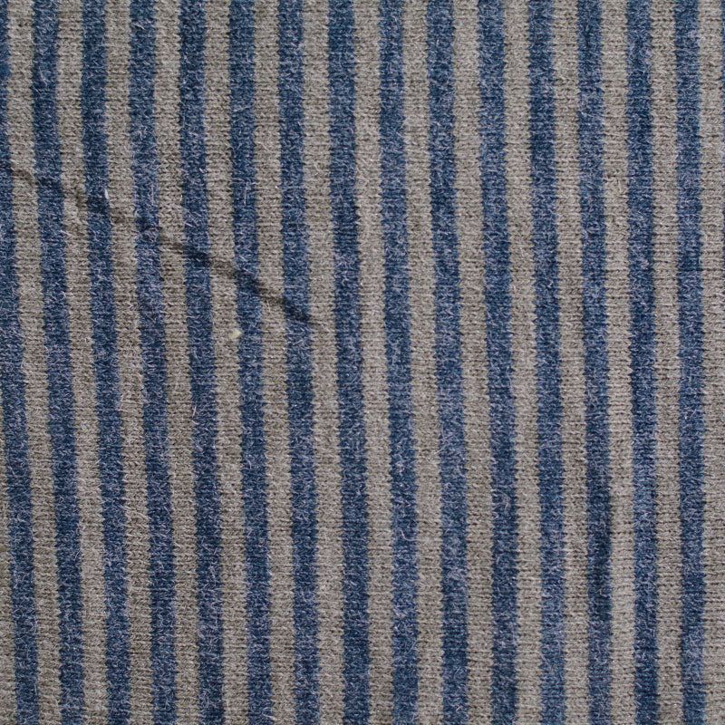Blue Stripes Chunky Knit, Acrylic-Nylon
